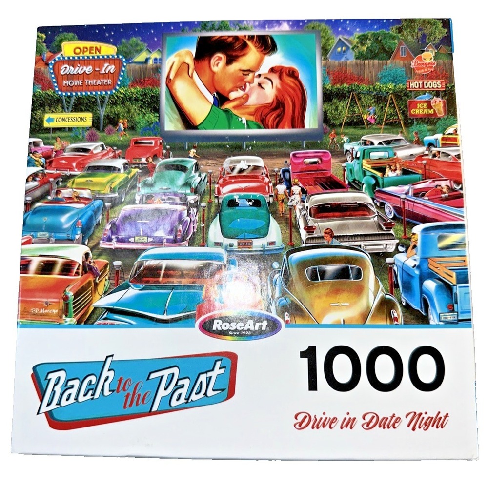Back to the Past  Drive-In Date Night Puzzle 1000 Piece CrazArt NEW Sealed